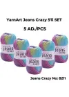Yarnart Jeans Crazy 5li SET Ebruli El Örgü Ipi No:8211