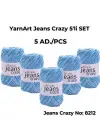 Yarnart Jeans Crazy 5li SET Ebruli El Örgü Ipi No:8212