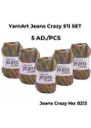Yarnart Jeans Crazy 5li SET Ebruli El Örgü Ipi No:8213