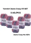 Yarnart Jeans Crazy 5li SET Ebruli El Örgü Ipi No:8214