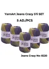 Yarnart Jeans Crazy 5li SET Ebruli El Örgü Ipi No:8220