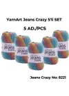 Yarnart Jeans Crazy 5li SET Ebruli El Örgü Ipi No:8221