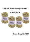 Yarnart Jeans Crazy 4lü SET Ebruli El Örgü Ipi No:7201