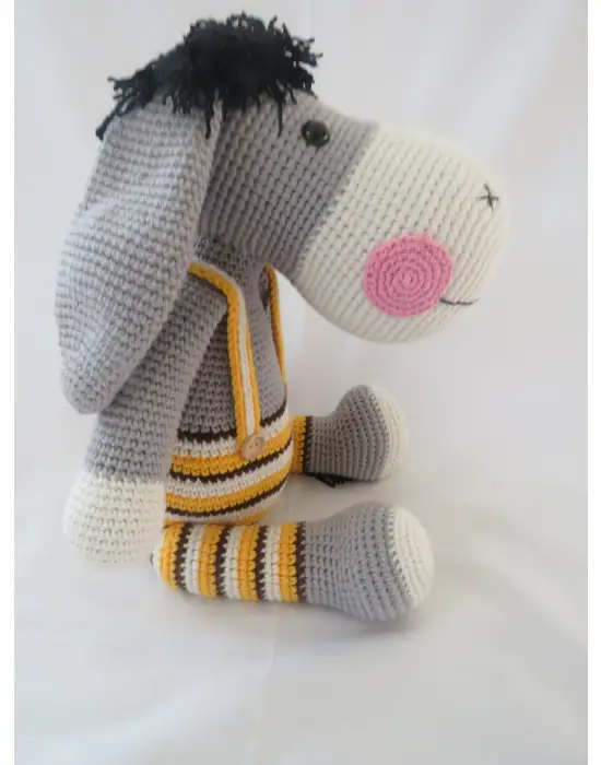 Sevimli Eşşek Amigurumi El Örgüsü Oyuncak