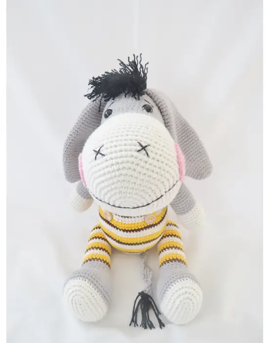 Sevimli Eşşek Amigurumi El Örgüsü Oyuncak
