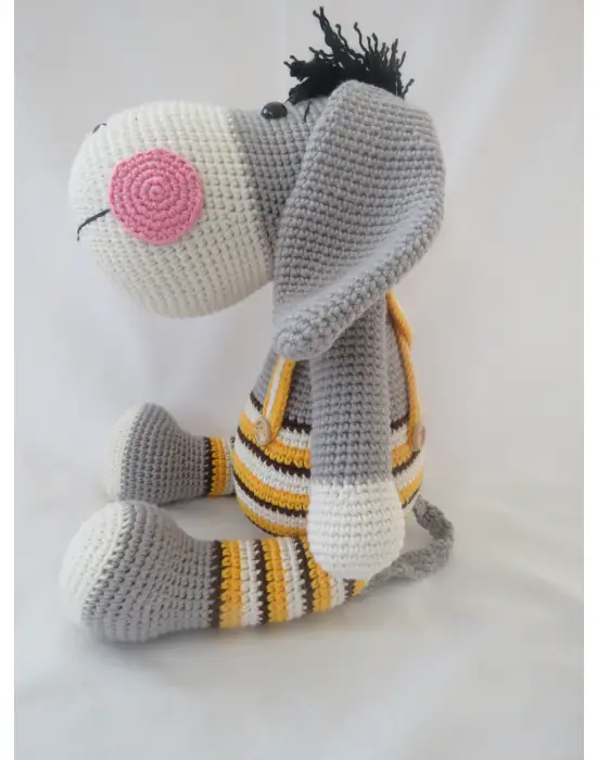 Sevimli Eşşek Amigurumi El Örgüsü Oyuncak