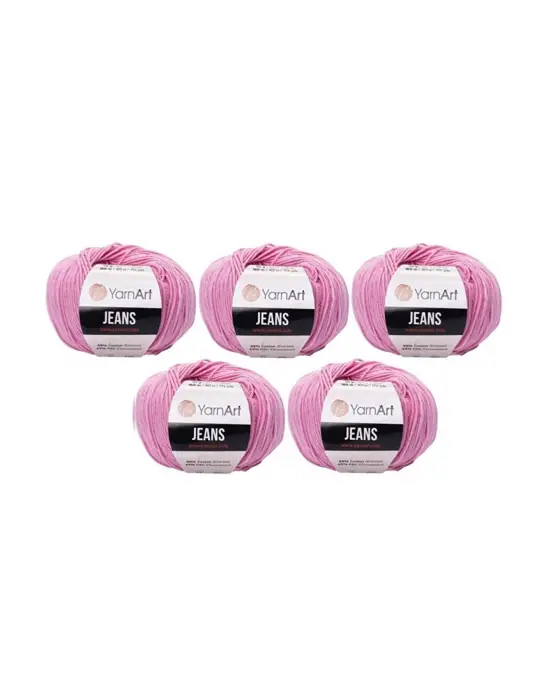 Yarnart Jeans Amigurumi Örgü Ipi 5li Paket 36 Pembe