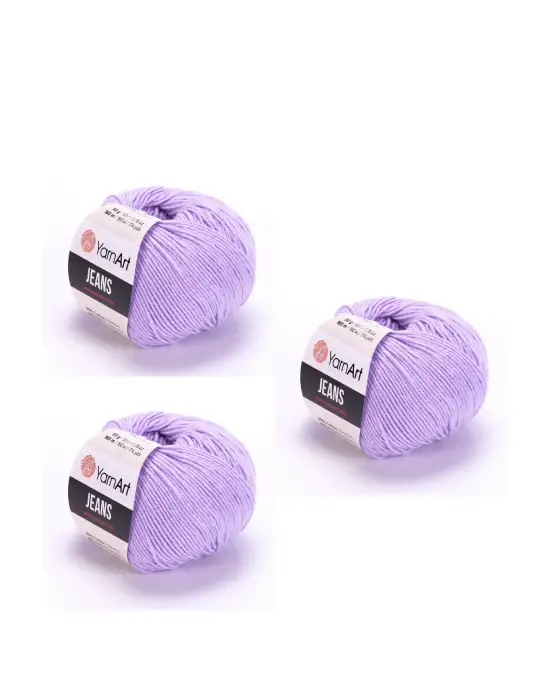 Yarn Art Jeans 89 Lila Amigurumi Örgü İpi Hırka Örgü İpi Bebek İpi Punch İpi 3lü Paket