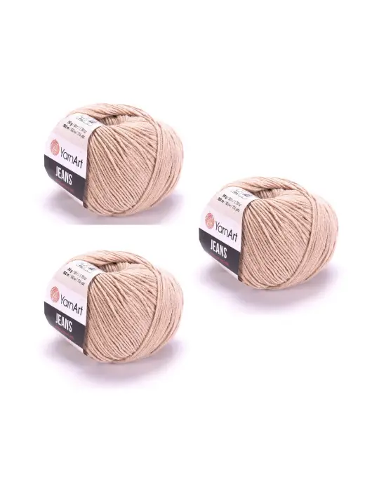 Yarn Art Jeans Amigurumi Örgü İpi 87 Sütlü Kahve Renk Hırka Örgü İpi Bebek İpi Punch İpi 3lü Paket