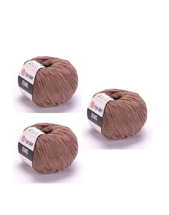 Yarn Art Jeans Amigurumi Örgü İpi 71 Vizon Renk Hırka Örgü İpi Bebek İpi Punch İpi 3lü Paket