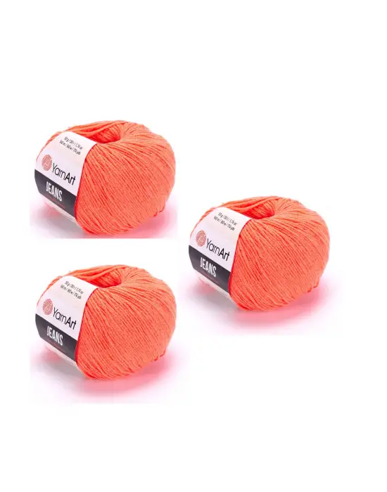 Yarn Art Jeans 61 Fosforlu Yeşil Amigurumi Örgü İpi Hırka Örgü İpi Bebek İpi Punch İpi 3lü Paket