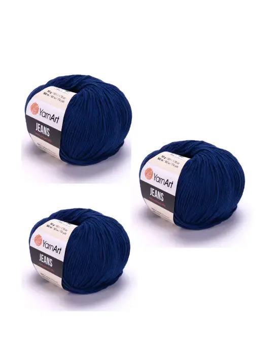 Yarn Art Jeans 54 Lacivert Amigurumi Örgü İpi Hırka Örgü İpi Bebek İpi Punch İpi 3lü Paket