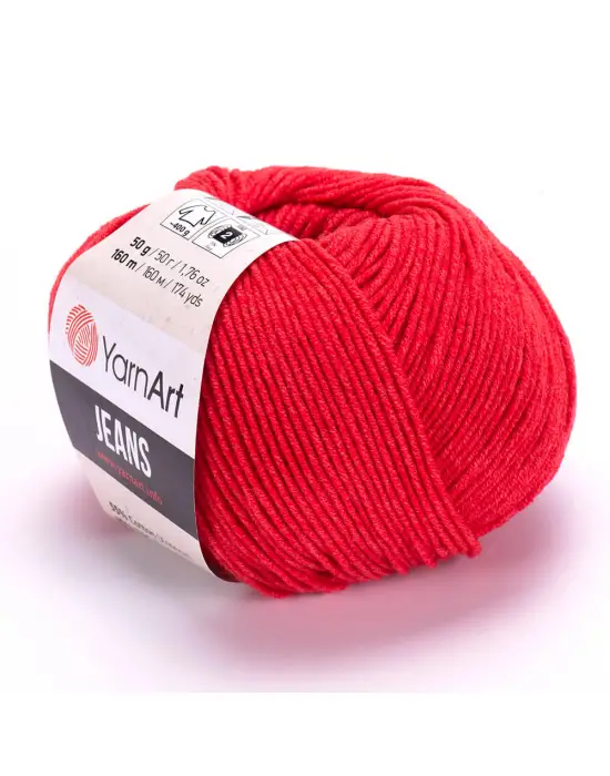 Yarn Art Jeans 26 Nar Çiçeği Renk Amigurumi Örgü İpi Hırka Örgü İpi Bebek İpi Punch İpi 3lü Paket