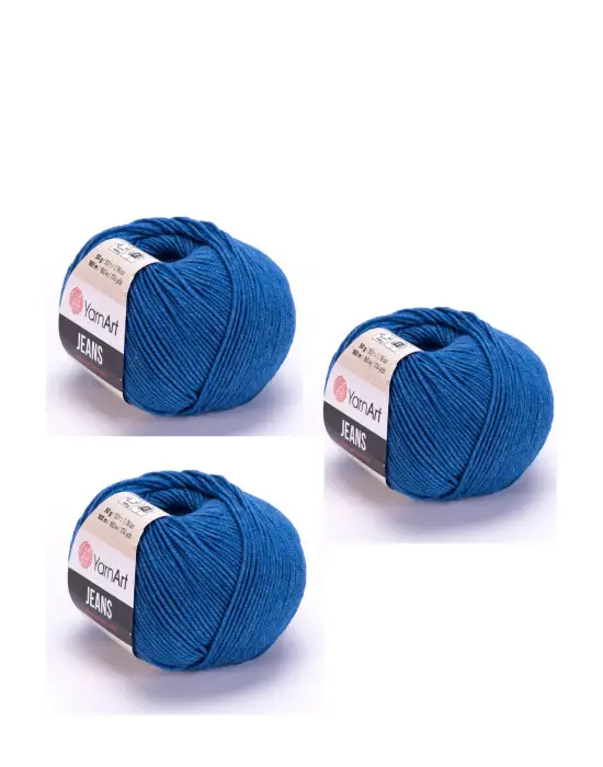 Yarn Art Jeans 17 Kot Mavisi Amigurumi Örgü İpi Hırka Örgü İpi Bebek İpi Punch İpi 3lü Paket