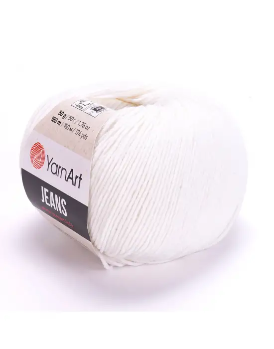 Yarn Art Jeans Amigurumi Örgü İp 01 Beyaz Renk Hırka Örgü İpi Bebek İpi Punch İpi 3lü Paket