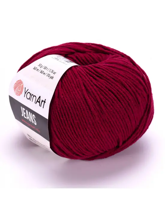 Yarn Art Jeans 66 Bordo Amigurumi Örgü İpi Hırka Örgü İpi Bebek İpi Punch İpi