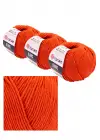 Yarn Art Jeans Amigurumi Örgü İpi 85 Koyu Turuncu Hırka Örgü İpi Bebek İpi Punch İpi 3lü Paket