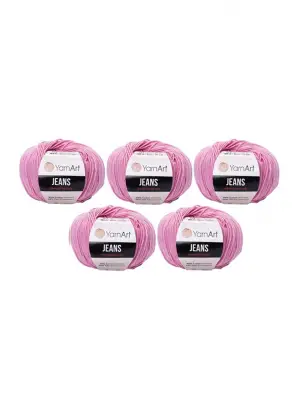 Yarnart Jeans Amigurumi Örgü Ipi 5li Paket 36 Pembe