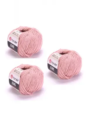 Yarn Art Jeans Amigurumi Örgü İpi 83 Pudra Renk Hırka Örgü İpi Bebek İpi Punch İpi 3lü Paket