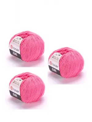 Yarn Art Jeans Amigurumi Örgü İpi 78 Şeker Pembe Hırka Örgü İpi Bebek İpi Punch İpi 3lü Paket