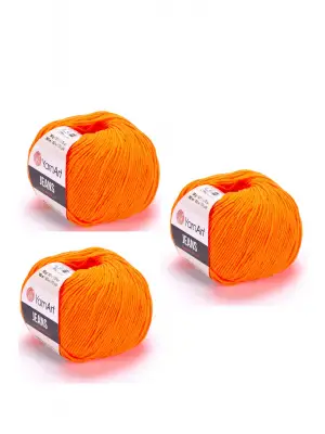 Yarn Art Jeans Amigurumi Örgü İpi 77 Turuncu Hırka Örgü İpi Bebek İpi Punch İpi 3lü Paket