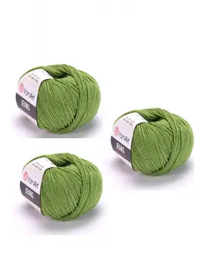Yarn Art Jeans Amigurumi Örgü İpi 69 Yeşil Hırka Örgü İpi Bebek İpi Punch İpi 3lü Paket