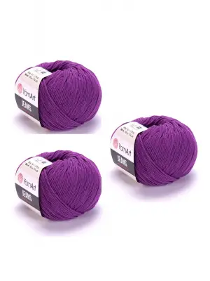 Yarn Art Jeans 50 Mor Amigurumi Örgü İpi Hırka Örgü İpi Bebek İpi Punch İpi 3lü Paket