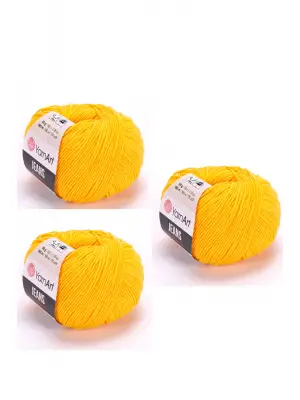 Yarn Art Jeans 35 Açık Turuncu Amigurumi Örgü İpi Hırka Örgü İpi Bebek İpi Punch İpi 3lü Paket