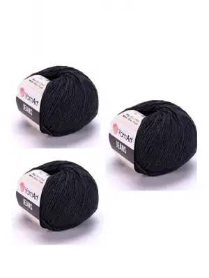 Yarn Art Jeans 28 Antrasit Amigurumi Örgü İpi Hırka Örgü İpi Bebek İpi Punch İpi 3lü Paket
