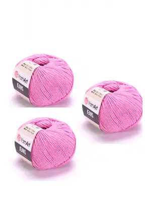 Yarn Art Jeans 20 Koyu Pembe Amigurumi Örgü İpi Hırka Örgü İpi Bebek İpi Punch İpi 3lü Paket