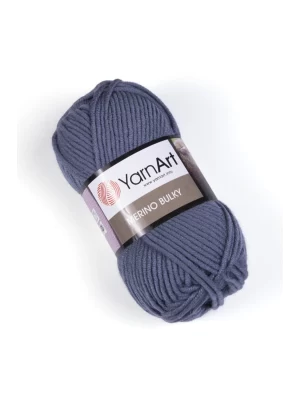 Merıno Bulky - El Örgü Ipi Gri-mavi-3864