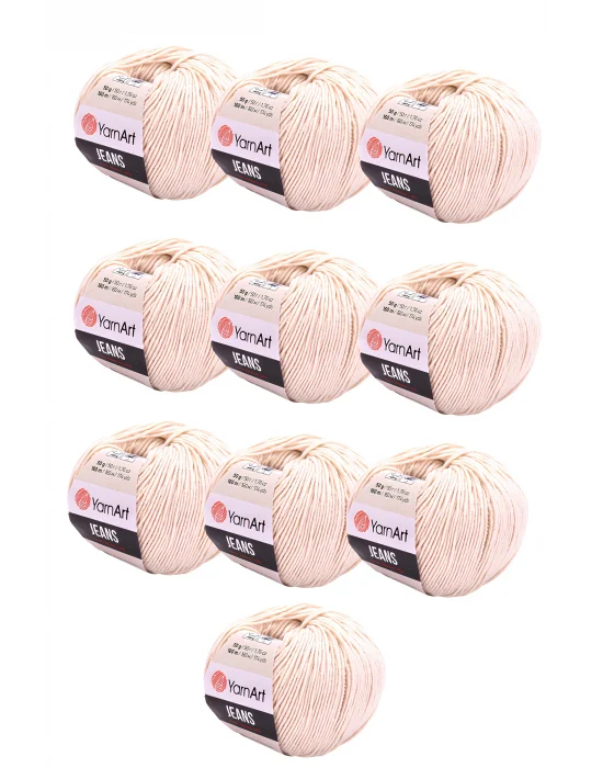 10 x Yarnart Jeans 05 Krem 10lu Paket Amigurimi Bebek Ipi Yarnart Jeans 10 Adet