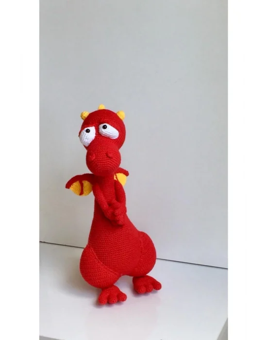Uyku Arkadaşı Amigurumi El Örgüsü Ejderha