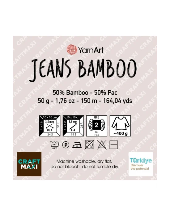 Jeans Bamboo - El Örgü Ipi Saks Mavisi-123