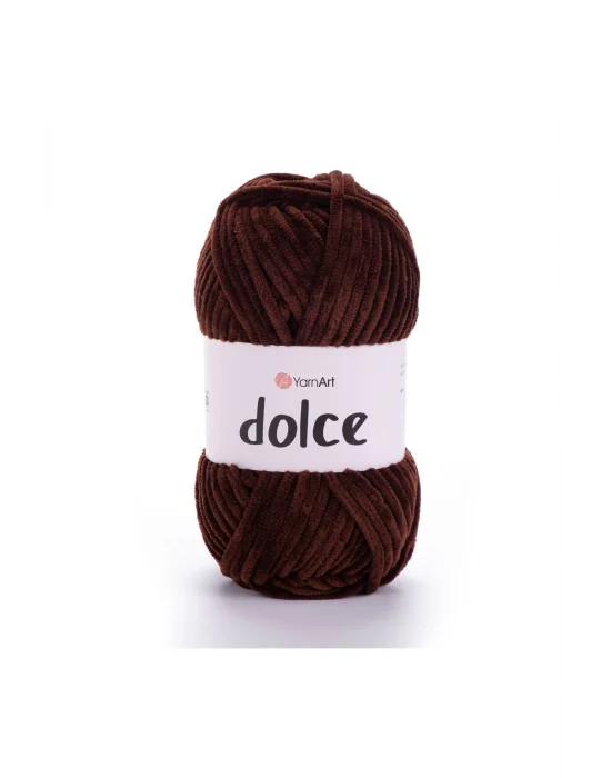 Dolce - Kadife El Örgü Ipi Koyu Kahverengi-775
