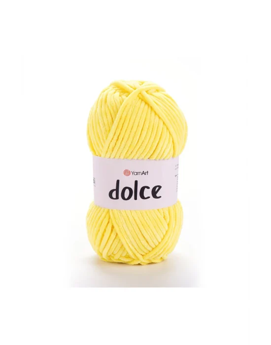 Dolce - Kadife El Örgü Ipi Sarı-851