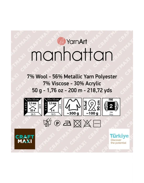 Manhattan - Simli El Örgü Ipi Siyah-916