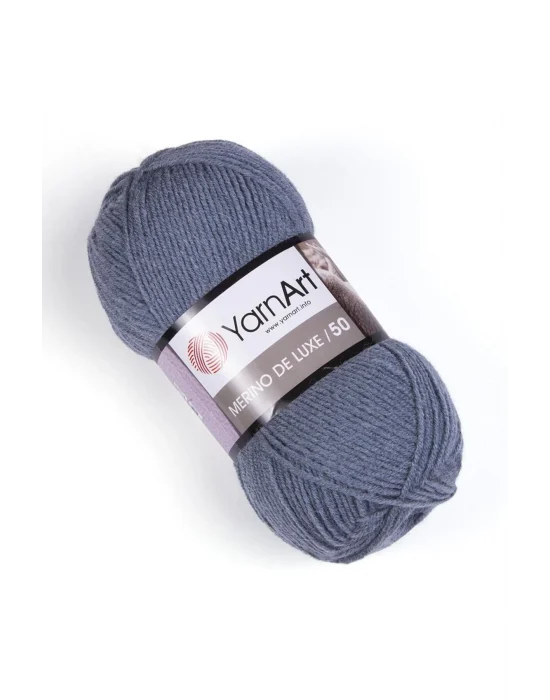 MERINO DE LUXE 50 - EL ÖRGÜ İPİ KOYU GRİ-3864