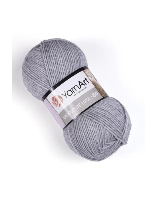 MERINO DE LUXE 50 - EL ÖRGÜ İPİ AÇIK GRİ-0282