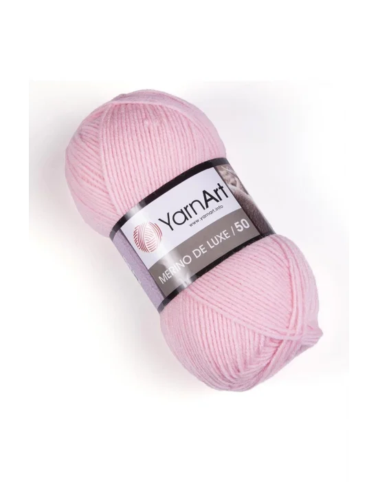 MERINO DE LUXE 50 - EL ÖRGÜ İPİ TOZ PEMBE-217