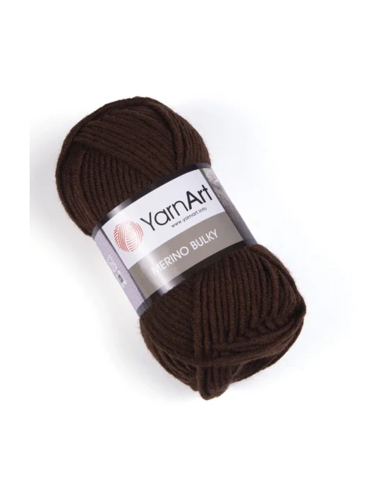 Merıno Bulky - El Örgü Ipi Kızıl Kahve-3067