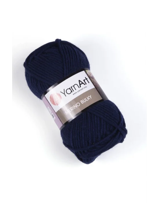 Merıno Bulky - El Örgü Ipi Lacivert-583
