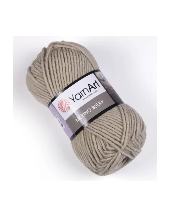 Merıno Bulky - El Örgü Ipi Açık Bej-033