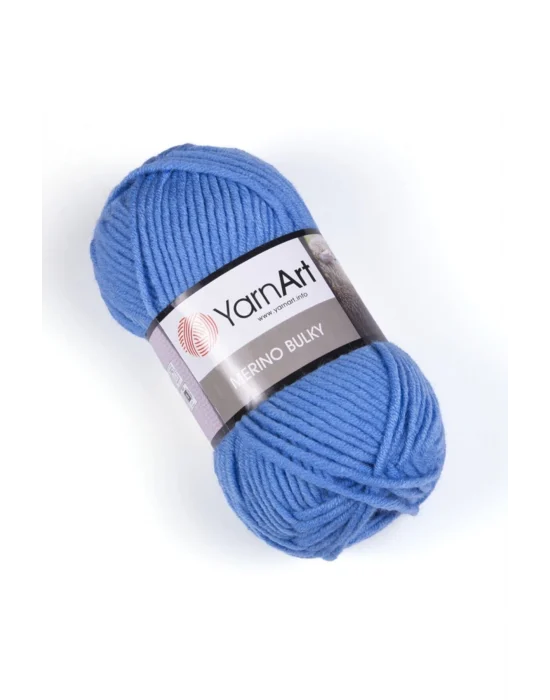 Merıno Bulky - El Örgü Ipi Mavi-600