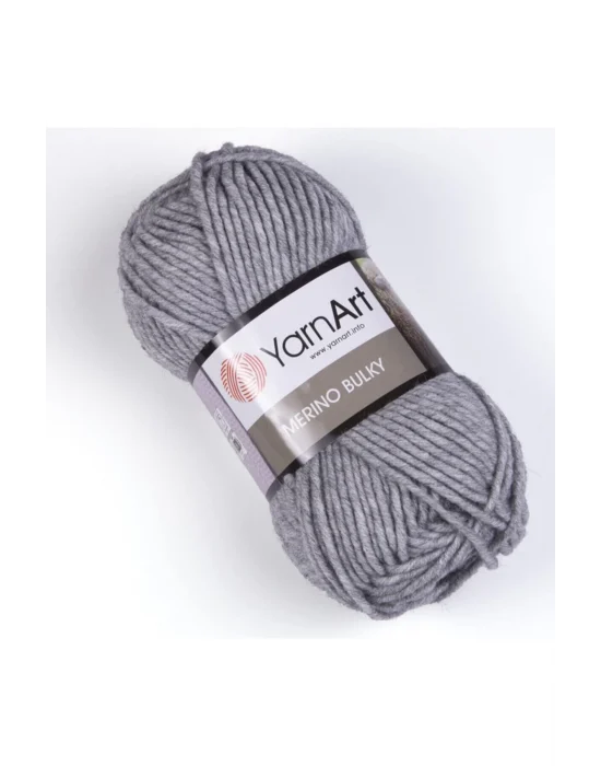 Merıno Bulky - El Örgü Ipi Açık Gri-0282