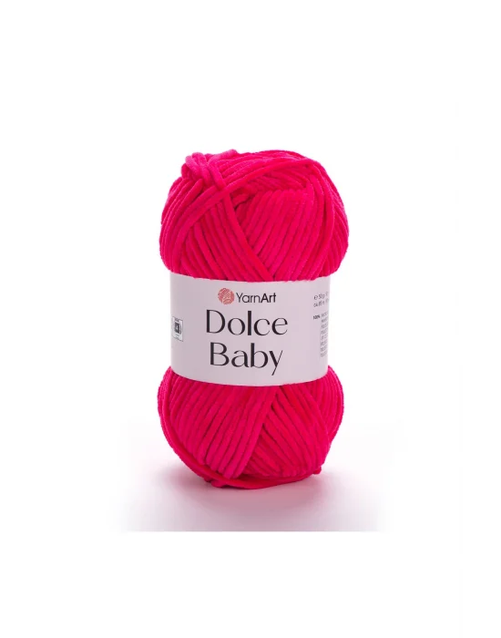 Dolce Baby - Kadife, Bebek El Örgü Ipi Fuşya-759