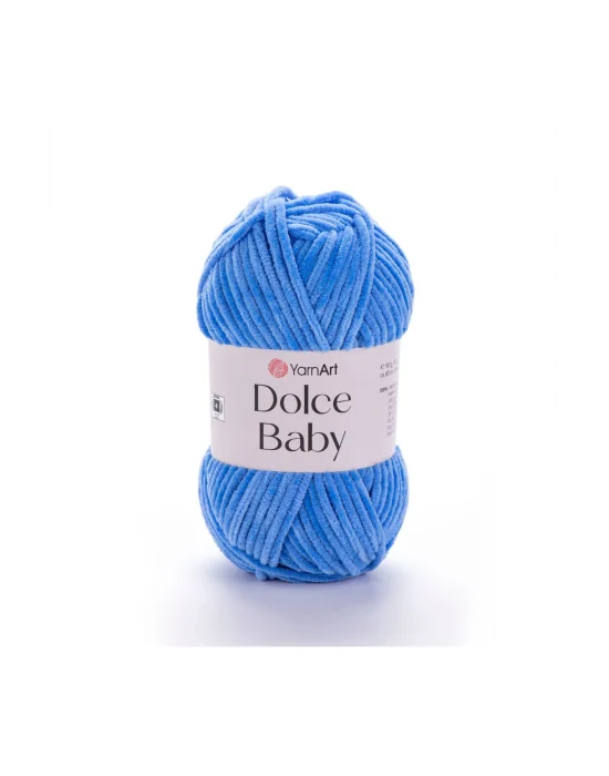 Dolce Baby - Kadife, Bebek El Örgü Ipi Mavi-777