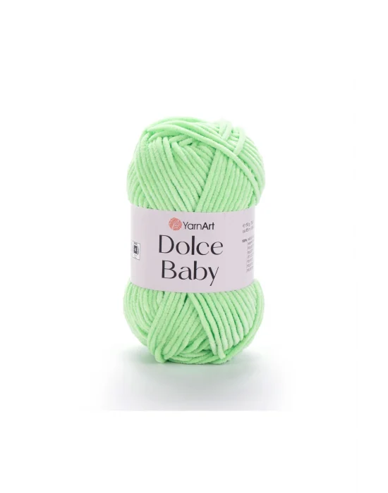 DOLCE BABY - KADİFE, BEBEK EL ÖRGÜ İPİ YEŞİL-850
