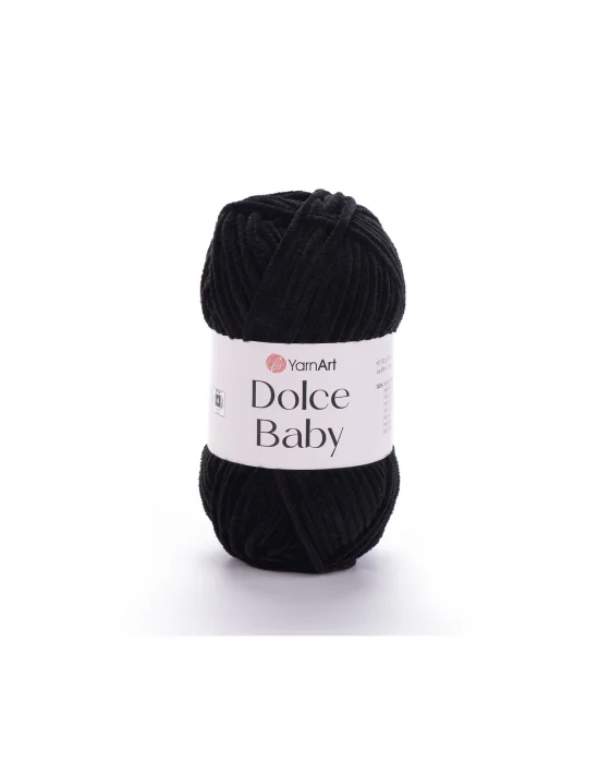 Dolce Baby - Kadife, Bebek El Örgü Ipi Siyah-742