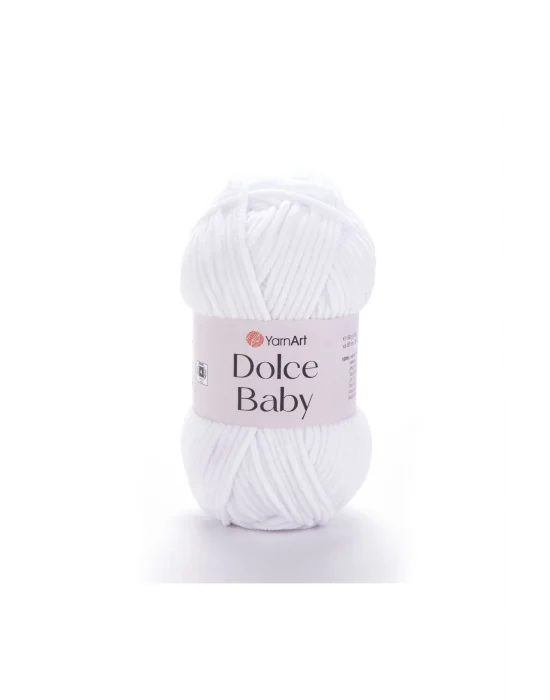 Dolce Baby - Kadife, Bebek El Örgü Ipi Beyaz-741